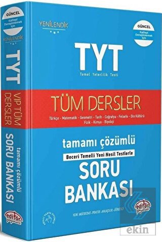 TYT Tüm Dersler Tamamı Çözümlü Soru Bankası
