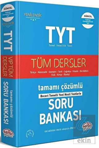 TYT Tüm Dersler Tamamı Çözümlü Soru Bankası