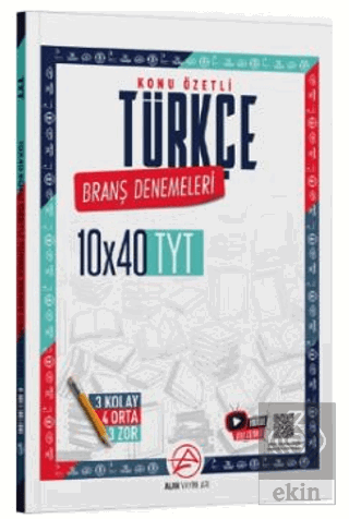 TYT Türkçe Konu Özetli 10 x 40 Branş Denemeleri