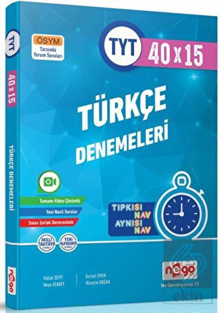 TYT Türkçe Tamamı Video Çözümlü 40x15 Branş Deneme