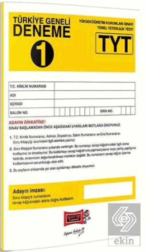 TYT Türkiye Geneli Deneme 1