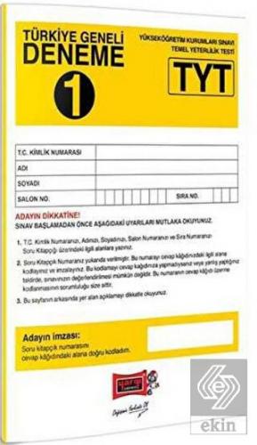 TYT Türkiye Geneli Deneme 1