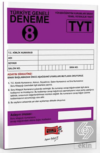 TYT Türkiye Geneli Deneme Sınavı - 8
