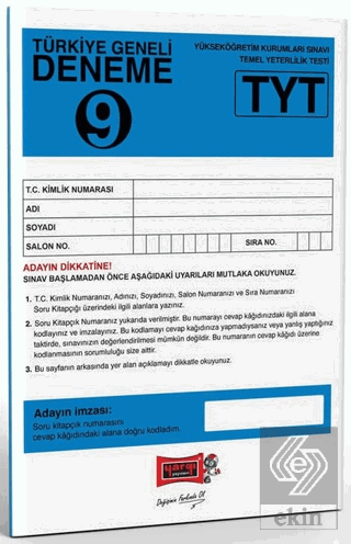 TYT Türkiye Geneli Deneme Sınavı - 9