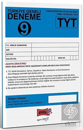 TYT Türkiye Geneli Deneme Sınavı - 9
