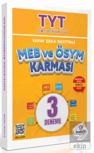 TYT Yapay Zeka Destekli MEB ve ÖSYM Karması 3 Deneme Sınavı