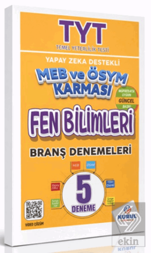 TYT Yapay Zeka Destekli MEB ve ÖSYM Karması Fen Bilimleri 5'li Branş D