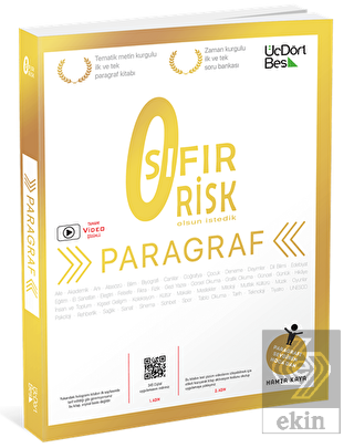ÜçDörtBeş Yayınları Paragraf Sıfır Risk