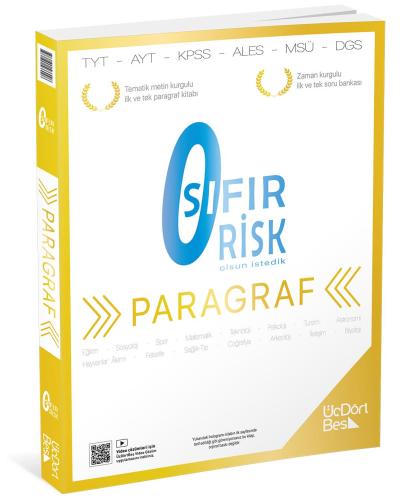 ÜçDörtBeş Yayınları Paragraf Sıfır Risk