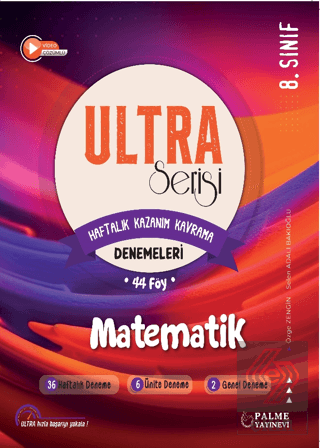 Ultra Serisi 8. Sınıf Matematik Deneme Kitabı (44 