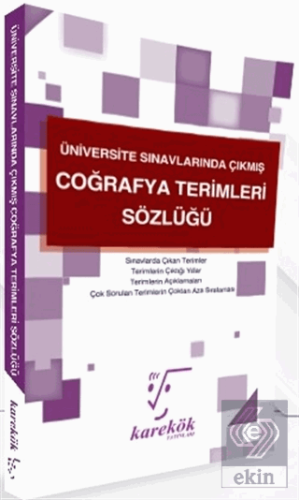 Üniversite Sınavlarında Çıkmış Coğrafya Terimleri
