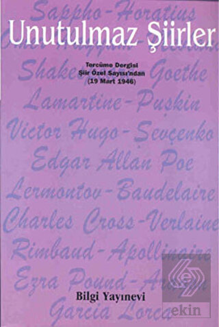 Unutulmaz Şiirler Tercüme Dergisi Şiir Özel Sayısı
