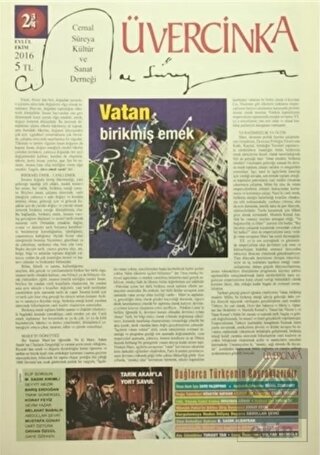Üvercinka Dergisi Sayı : 23-24 Eylül-Ekim 2016