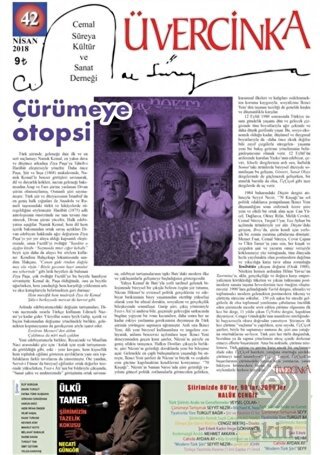 Üvercinka Dergisi Sayı: 42 Nisan 2018