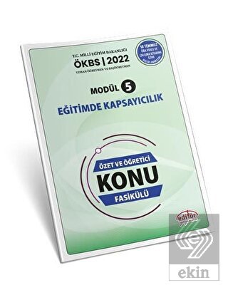 Uzman ve Başöğretmen Modül 5 Eğitimde Kapsayıcılık