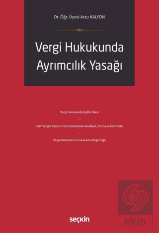 Vergi Hukukunda Ayrımcılık Yasağı