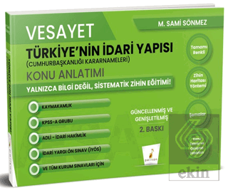 Vesayet Türkiyenin İdari Yapısı (Cumhurbaşkanlığı Kararnameleri) Konu Anlatımı