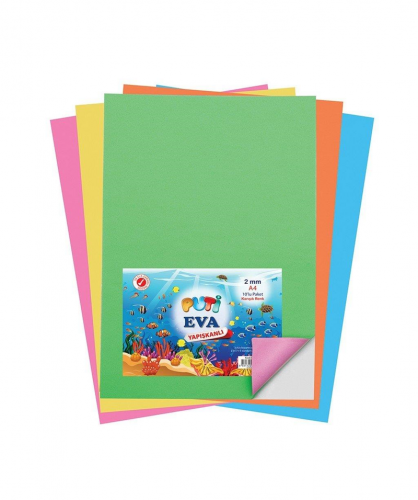 Viva Puti A4 Yapışkanlı Eva 10 Lu Paket Karışık Renk