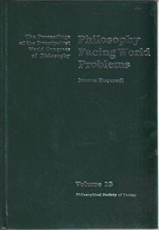 Volume 13: Philosophy Facing World Problems