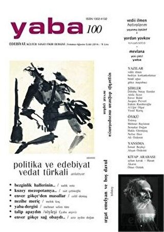 Yaba Edebiyat Dergisi Sayı : 100 Temmuz-Ağustos-E