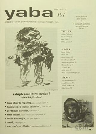 Yaba Edebiyat Dergisi Sayı: 101 / Ekim-Kasım-Aralı