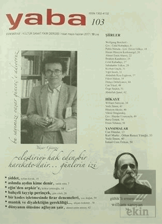 Yaba Edebiyat Dergisi Sayı: 103 /Nisan Mayıs Hazir