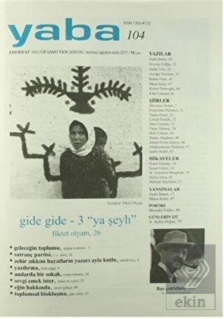 Yaba Edebiyat Dergisi Sayı: 104 Temmuz-Ağustos-Eyl