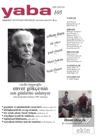 Yaba Edebiyat Dergisi Sayı: 105 Ekim-Kasım-Aralık