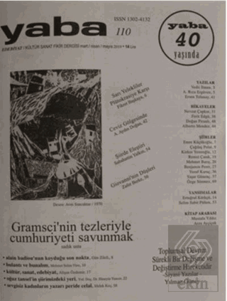 Yaba Edebiyat Dergisi Sayı: 110 Mart - Nisan - Mayıs 2019