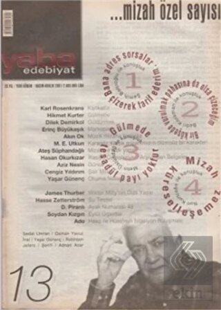 Yaba Edebiyat Dergisi Sayı: 13