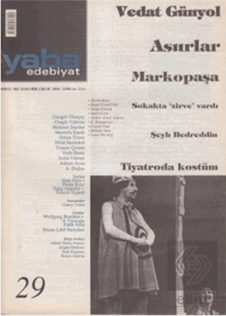 Yaba Edebiyat Dergisi Sayı: 29