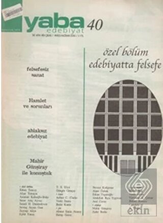 Yaba Edebiyat Dergisi Sayı: 40