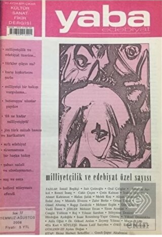 Yaba Edebiyat Dergisi Sayı: 53