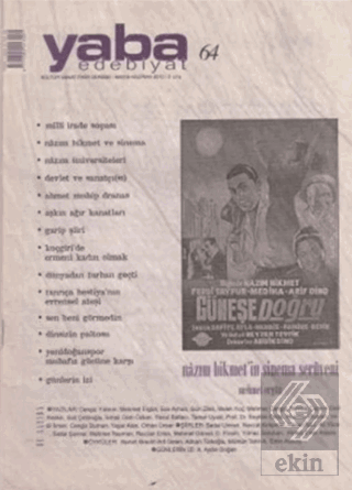 Yaba Edebiyat Dergisi Sayı: 64