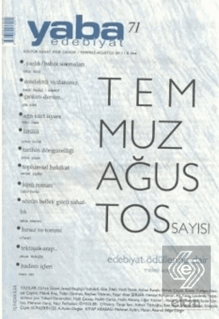 Yaba Edebiyat Dergisi Sayı: 71