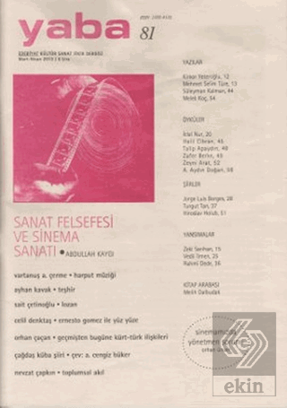 Yaba Edebiyat Dergisi Sayı: 81