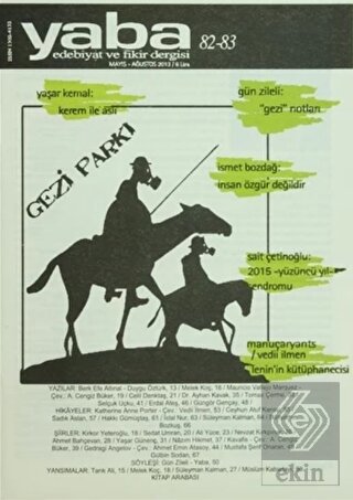 Yaba Edebiyat Dergisi Sayı: 82 - 83