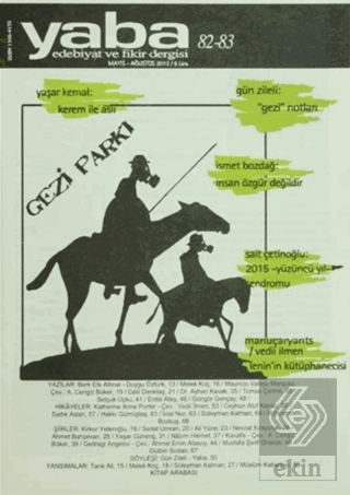 Yaba Edebiyat Dergisi Sayı: 82 - 83