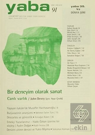 Yaba Edebiyat Dergisi Sayı: 91