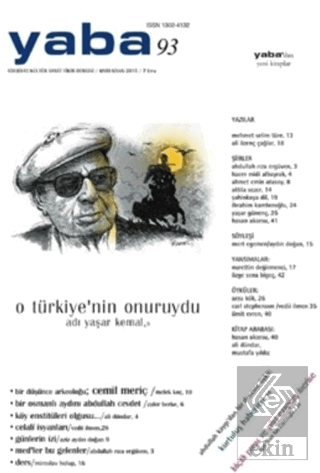 Yaba Edebiyat Dergisi Sayı: 93