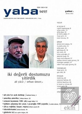 Yaba Edebiyat Dergisi Sayı: 94-95