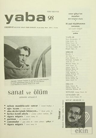 Yaba Edebiyat Dergisi Sayı: 98 Ocak-Şubat-Mart 201