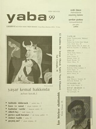 Yaba Edebiyat Dergisi Sayı : 99 Nisan-Mayıs-Hazira