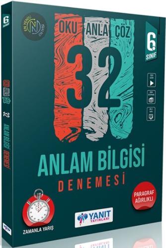 Yanıt Yayınları 6. Sınıf Anlam Bilgisi Oku Anla Çöz 32 Deneme Video Çözümlü