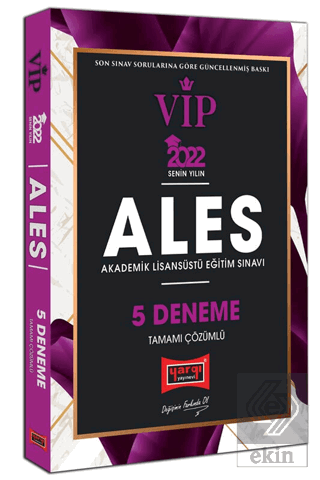 Yargı 2022 ALES VIP Tamamı Çözümlü 5 Deneme