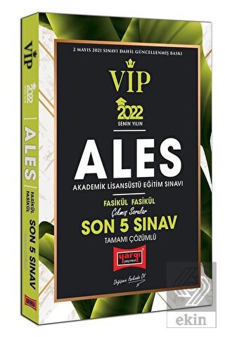 Yargı 2022 ALES VIP Tamamı Çözümlü Çıkmış Sorular