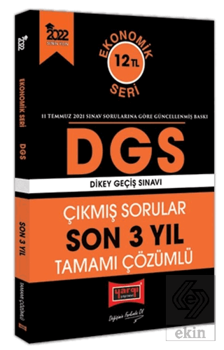 Yargı 2022 DGS Ekonomik Seri Son 3 Yıl Tamamı Çözü