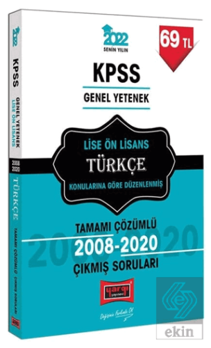 Yargı 2022 KPSS GY Lise Ön Lisans Türkçe Tamamı Çö