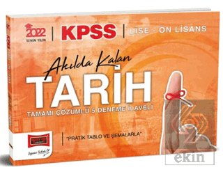 Yargı 2022 KPSS Lise Ön Lisans Akılda Kalan Tarih