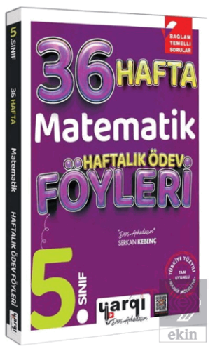 Yargı Ders Arkadaşım 5. Sınıf Matematik 36 Haftalık Ödev Föyleri Kolek